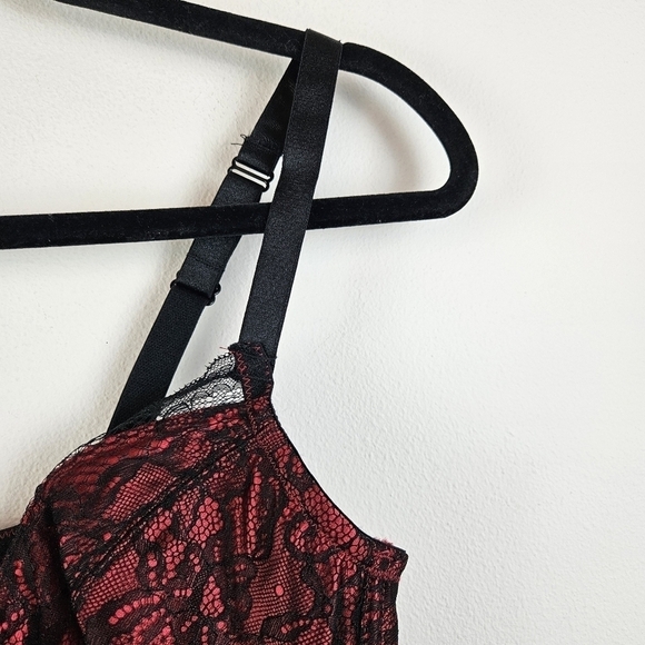 Cacique Lace details black red Corset Top Size 14/16 NWT - Picture 5 of 7
